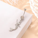 MERMAID BELLY RING HYPOALLERGENIC STAINLESS STEEL_CWMM9317