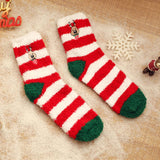 CHRISTMAS EMBROIDERY COZY SOCKS FOR WOMEN_CWMS0200