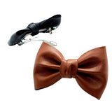CLASSIC PU LEATHER LARGE BOW FRENCH HAIR CLIP_CWAHA6352