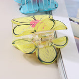 FLOWER GRAFFITI HAIR CLAW CUTE VERSATILE UPDO CLIP_CWMM5002