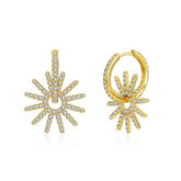 COLORFUL HOT WHEELS SUNFLOWER EXAGGERATED EARRINGS_CWAJE1724