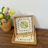 RATTAN DESKTOP SQUARE SHELL TRAY STORAGE TRAY_CWMM4539