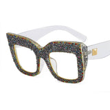 CATS EYE RIVET GLASSES FRAME WITH RHINESTONES_CWASG0756
