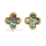 NATURAL ABALONE SILVER NEEDLE EARRINGS_CWMM4360