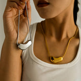 FASHION IRREGULAR 18K STAINLESS STEEL NECKLACE_CWMM8883