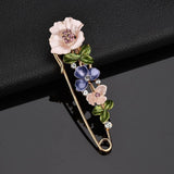 Cwaje2560_Flower Rhinestone Clothing Accessories Pin