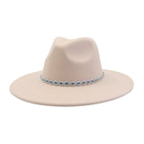 ETHNIC STYLE WOOL BLEND FEDORA HAT MEN WOMEN_CWAH04388