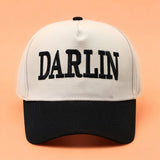Vintage Darlin Embroidery Trucker Baseball Cap_Cwah04661
