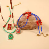 EVIL EYE NATURAL STONE BEADED HANDMADE NECKLACE_CWMM8871