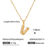 NICHE ALL MATCH TEMPERAMENT GLOSSY LETTER NECKLACE_CWAJE1893