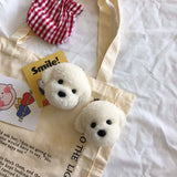 LAMB FUR PUPPY PLUSH BAG PENDANT CAR KEYCHAIN_CWMM2500