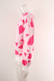 Valentine Heart Sweater Crewneck Pullover Sweater