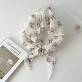 PLEATED EMBOSSED TRIANGLE SCARF CHIC NECK WRAP_CWASC0853