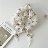 PLEATED EMBOSSED TRIANGLE SCARF CHIC NECK WRAP_CWASC0853