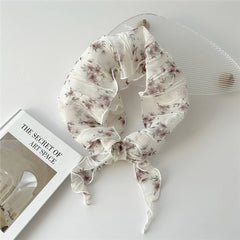 PLEATED EMBOSSED TRIANGLE SCARF CHIC NECK WRAP_CWASC0853