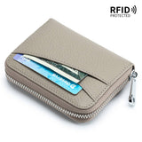 COIN PURSE ZIPPER GENUINE LEATHER CARD HOLDER_CWAB3829