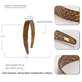 CHECKERBOARD HAIRPIN HEADBAND WIDE BRIM HEADBAND_CWAHA4380