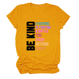 Trendy Womens Tee With Kindness Slogan
