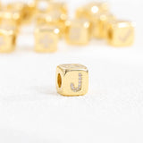 18K GOLD PLATED ZIRCONIA DICE PENDANT NECKLACE_CWMM5876