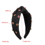 FASHIONABLE WIDE CENTER KNOT DENIM HEADBAND_CWAHA2126