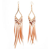 BOHO VINTAGE TASSEL FEATHER EARRINGS_CWAJE0805