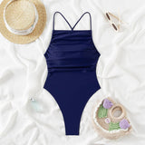 Womens Sexy Suspender One-Piece Swimsuit