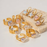 GOLD PLATED RING WITH COLORED NATURAL STONES_CWAJE1236