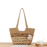SEASIDE AND BEACH TRAVEL SIMIAN STYLE STRAW BAG_CWAB2015
