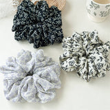 Ink Print Wide Hair Scrunchie High Elastic_Cwaha07607