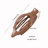Glossy Matte Oval Hair Clip-Large Duckbill Style_Cwaha07479