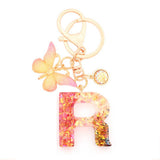 CREATIVE CRYSTAL LETTER KEYCHAIN WITH RESIN SEQUINS_CWAB5021