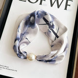Pearl Magnetic Skinny Silk Neck Scarf_Cwasc03931