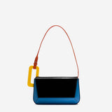 GEOMETRIC SPLICING SMALL SQUARE BAG SHOULDER BAG_CWAB1935