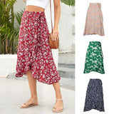 ONE PIECE PRINTED LONG SKIRT IRREGULAR CASUAL SKIRT_CWAB4813