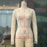 SEMI SHEER MESH LACE TOP BOTTOMING SHIRT_CWTBLL2660