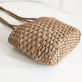 Women Hand-Woven Bucket Straw Bag_Cwab0817