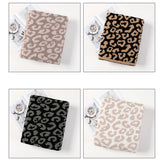 KNITTED LEOPARD PRINT LIGHTWEIGHT SOFA BLANKET_CWMM0213