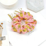 SWEET PINEAPPLE PRINT ELASTIC HAIR TIE_CWAHA1016