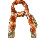 Vintage Print Scarf Velvet Wool Blend Shawl_Cwasc0909