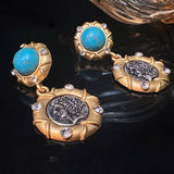 Vintage Turquoise Drop Earrings