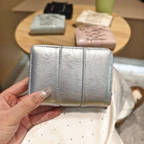 Solid Color Bow Pu Zipper Wallet, Large Capacity_Cwab06247