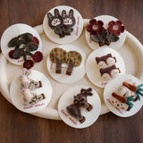 Handmade Bunny Cherry Fabric Hair Clip_Cwaha08354