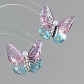 COLORFUL OIL PAINTING PEARL BUTTERFLY EARRINGS_CWAJE2043