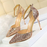 SHALLOW POINTED TOE SEQUINED SEXY HIGH HEELS_CWSHH0055