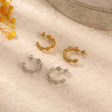 18K GOLD PLATED ROSE SHAPED HOOP EARRINGS_CWAJE0564
