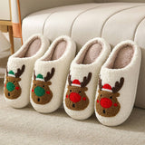 CHRISTMAS ELK NON SLIP COTTON SLIPPERS_CWSHS0275
