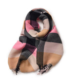 CRINKLE PLAID WINTER SCARF UNISEX SOFT WRAP_CWASC0195