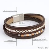 RETRO STAINLESS STEEL MAGNET BUCKLE BRACELET_CWAJE1461