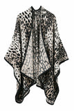 LEOPARD PRINTING SHAWL WRAP CAPE PONCHOS_CWASC042