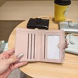 Unique Vintage Pearl 2-Fold Wallet With Zipper_Cwab06249